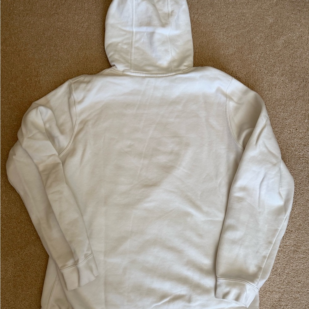 Nike White Hoodie with Bold Blue Design - Picture 3 of 3